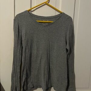Faded Glory Heather Gray Long Sleeve Tee